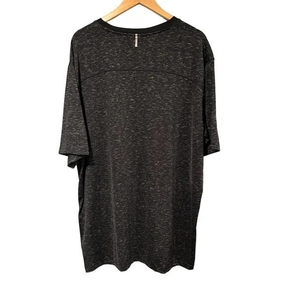 Reebok Mens XXL Black Space Dye Speedwick Athletic T-Shirt #310 - Picture 2 of 15